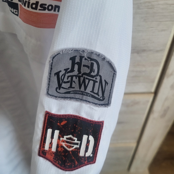 Harley-Davidson Men's Racing  Short Sleeve Shirt XL Motorclothes Patches - Picture 3 of 7
